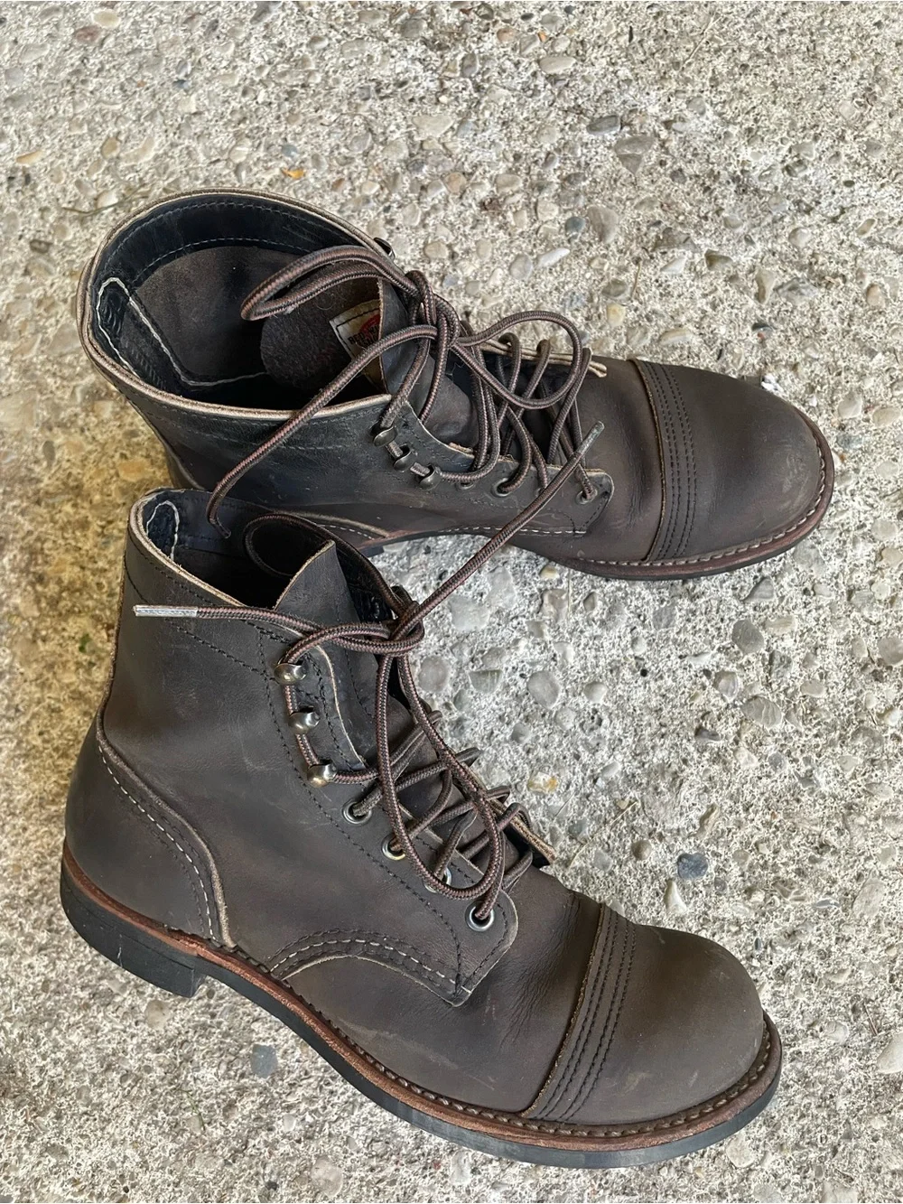 Red Wing Iron Ranger 8086 Charcoal Rough and Tough US 7.5 D No Steel Toe
